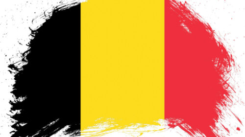 le drapeau de la Belgique en peinture