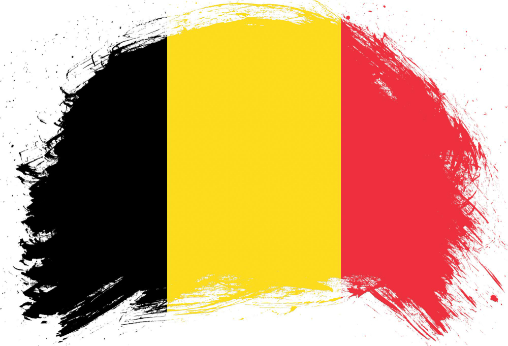 le drapeau de la Belgique en peinture